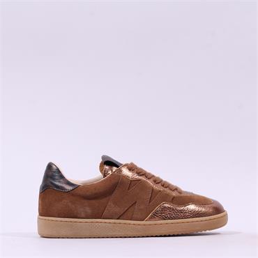 Wonders Nubia Gumsole Laced Trainer - Brown Metallic Combi
